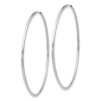 Thumbnail for 14k White Gold Polished Endless Tube Hoop Earrings