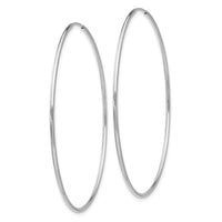 Thumbnail for 14k White Gold Polished Endless Tube Hoop Earrings