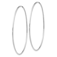Thumbnail for 14k White Gold Polished Endless Tube Hoop Earrings