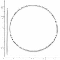 Thumbnail for 14k White Gold Polished Endless Tube Hoop Earrings