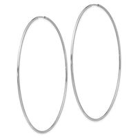 Thumbnail for 14k White Gold Polished Endless Tube Hoop Earrings