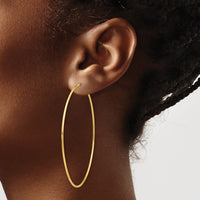 Thumbnail for 14k Polished Endless Tube Hoop Earrings