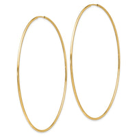 Thumbnail for 14k Polished Endless Tube Hoop Earrings