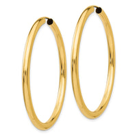 Thumbnail for 14k Polished Endless Tube Hoop Earrings
