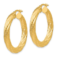 Thumbnail for 14k Textured Tube Hoop Earrings