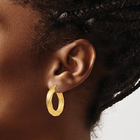 Thumbnail for 14k Textured Tube Hoop Earrings