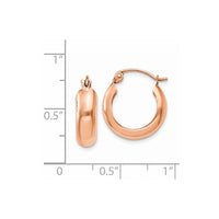 Thumbnail for 14k Rose Gold Polished Small Hoop Earrings