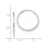 Thumbnail for 14k Diamond-cut Square Tube Endless Hoop Earrings