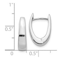 Thumbnail for 14k White Gold Hinged Hoop Earrings