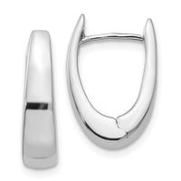 Thumbnail for 14k White Gold Hinged Hoop Earrings