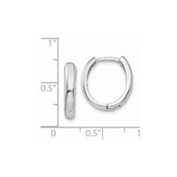 Thumbnail for 14k White Gold Hinged Hoop Earrings