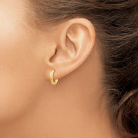 Thumbnail for 14k Oval Hinged Hoop Earrings