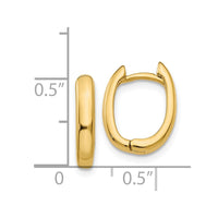Thumbnail for 14k Oval Hinged Hoop Earrings