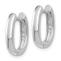 Thumbnail for 14k White Gold Oval Hinged Hoop Earrings