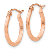 Thumbnail for 14k Rose 2.5mm Knife Edge Hoop Earrings