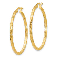 Thumbnail for 14K Polished and Textured Hoop Earrings