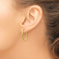 Thumbnail for 14K Polished and Textured Hoop Earrings