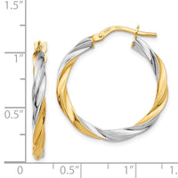 Thumbnail for 14K & Rhodium Twisted Hoop Earrings