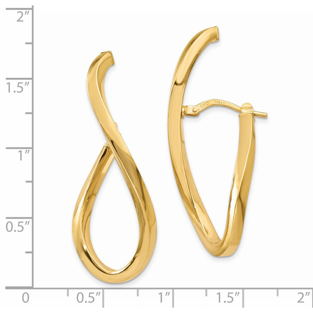 14K Polished Oval Post Earrings