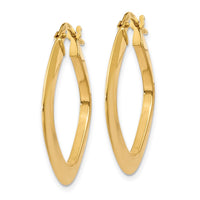 Thumbnail for 14K Tapered Square Hoop Earrings