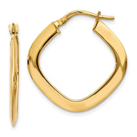 Thumbnail for 14K Tapered Square Hoop Earrings