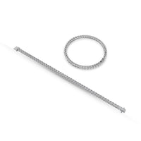 Thumbnail for 14K White Gold 2 Ct.Tw.Diamond 4 Prong Illusion Tennis Bracelet