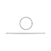 Thumbnail for 14K White Gold 2 Ct.Tw.Diamond 4 Prong Illusion Tennis Bracelet