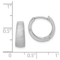 Thumbnail for 14K White Gold Textured Hoop Earrings