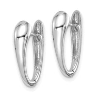 Thumbnail for 14K White Gold Polished Hinged Hoop Earrings