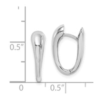 Thumbnail for 14K White Gold Polished Hinged Hoop Earrings