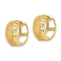Thumbnail for 14K D/C and Textured Hoop Earrings