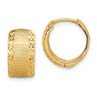 Thumbnail for 14K D/C and Textured Hoop Earrings