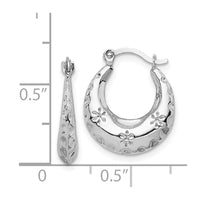 Thumbnail for 14k Textured Stamped Hoop Earrings