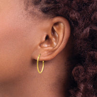 Thumbnail for 14k 2mm Oval Hoop Earrings