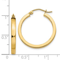 Thumbnail for 14k 2x3mm Square Tube Hoops