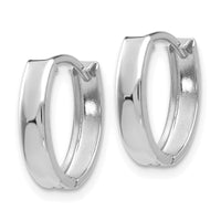 Thumbnail for 14k White Gold Polished Hinged Hoop Earrings