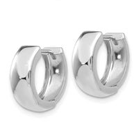 Thumbnail for 14k White Gold Polished Hinged Hoop Earrings