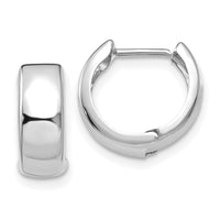 Thumbnail for 14k White Gold Polished Hinged Hoop Earrings