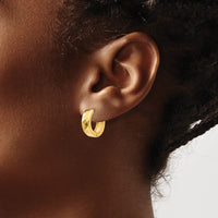 Thumbnail for 14k Textured Hinged Hoop Earrings