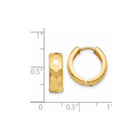 Thumbnail for 14k Textured Hinged Hoop Earrings