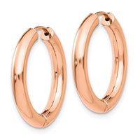 Thumbnail for 14k Rose Gold Hinged Hoop Earrings