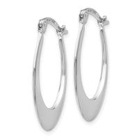 Thumbnail for 14k White Gold Polished Hoop Earrings