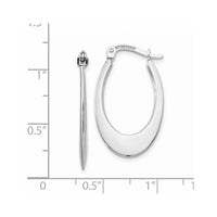 Thumbnail for 14k White Gold Polished Hoop Earrings