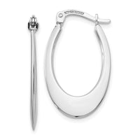 Thumbnail for 14k White Gold Polished Hoop Earrings