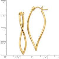 Thumbnail for 14k Polished Fancy Hoop Earrings