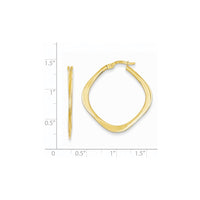 Thumbnail for 14k Tapered Square Hoop Earrings