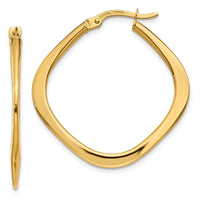 Thumbnail for 14k Tapered Square Hoop Earrings