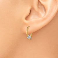 Thumbnail for 14K & Rhodium Dolphin Hoop Earrings