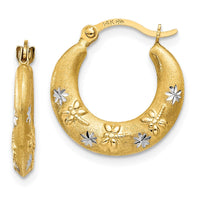 Thumbnail for 14K & Rhodium Hoop Earrings