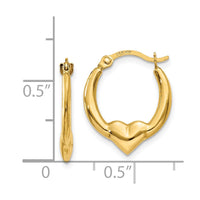 Thumbnail for 14K Heart Hoop Earrings